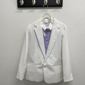 Boys Five-Piece Suite in White and Lilac